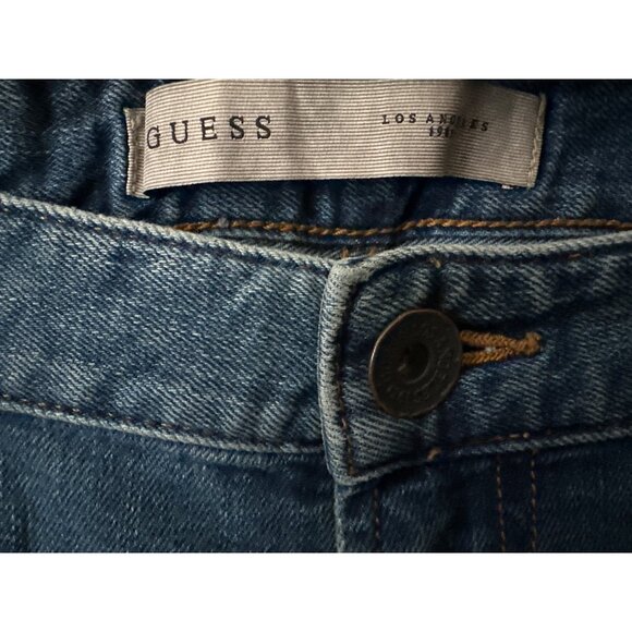 Guess Jeans Relaxed Leg Jeans Y2K Whisker Logo Pockets Cotton Size 38x32 - Picture 5 of 6